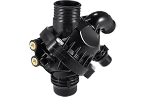 X AUTOHAUX Thermostat Housing Assembly 11537601158 Engine Coolant Thermostat Housing Assembly for BMW X1 X5 X6 135i 335i 2011