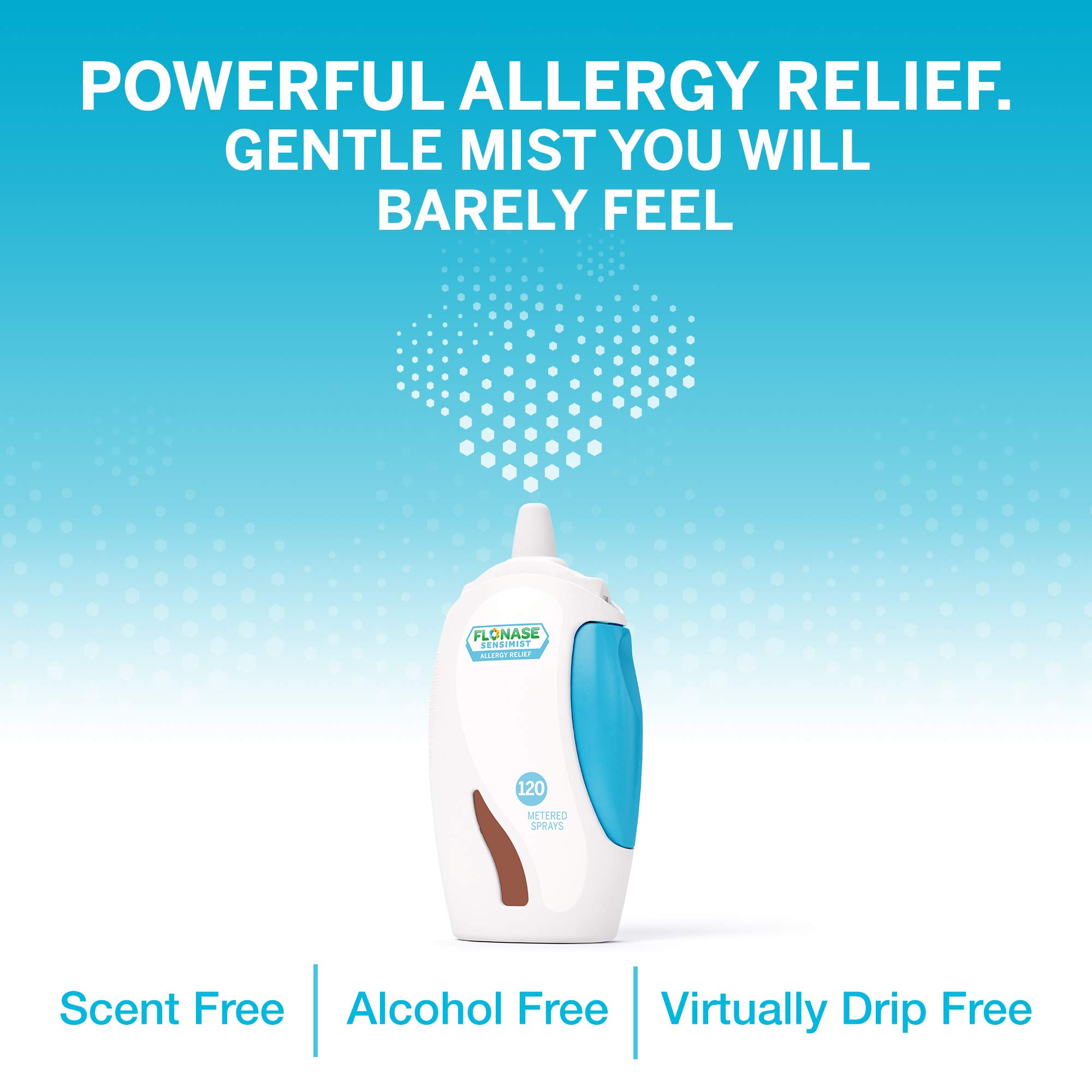 Flonase Sensimist 24hr Allergy Relief Nasal Spray, Gentle Mist, Scent