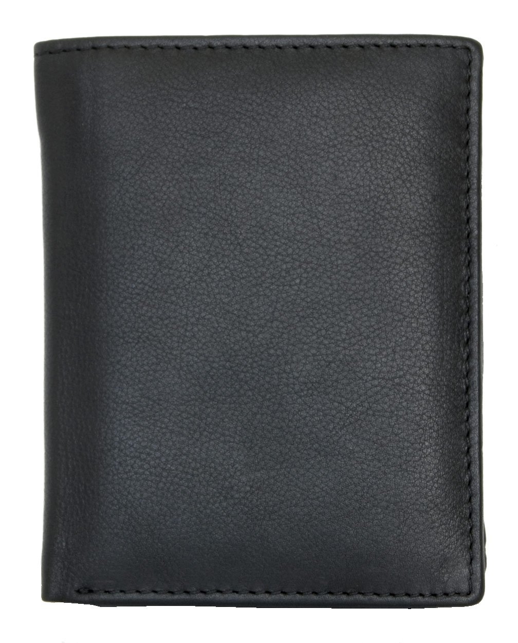 FLW Men's black soft genuine leather wallet