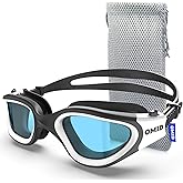 OMID Swim Goggles, P2 Lite Comfortable Anti-Fog Swimming Goggles for Men Women Adults Youth