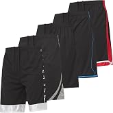 Ultra Performance Mens Basketball Shorts 5 Pack Athletic Gym Short S-5X | 100% polyester mesh and dry-fit styles; drawstring waist; slit pockets; ideal for gym, court, and training