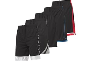 Ultra Performance 5 Pack Mens Shorts, Athletic Gym Shorts Workout Basketball Shorts for Men, SM - 5X