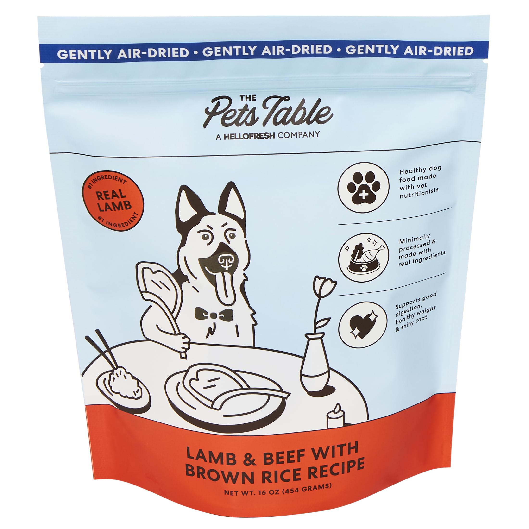 Photo 1 of The Pets Table Lamb & Beef with Brown Rice Air Dried Dog Food, 1lb / 16 oz Bag