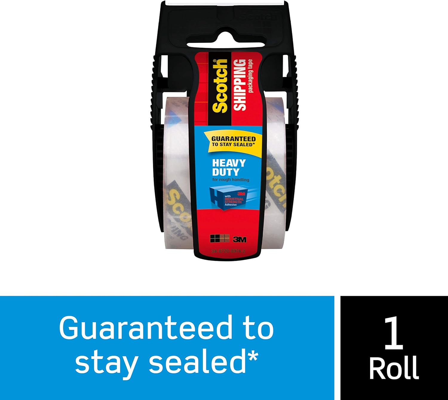 Scotch Heavy Duty Shipping Packaging Tape, 1 Roll with Dispenser, 1.88" x 19.4 Yards, 1.5" Core, Great for Packing, Shipping & Moving, Clear (142-700-H) : Touch Screen Tablet Computer Cases : Office Products