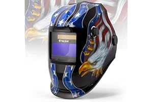 VILSIN Welding Helmet Auto Darkening Large View,Welding Hood True Color Solar Powered with 2 Arc Sensor,Wide Shade 3/4-8/9-13