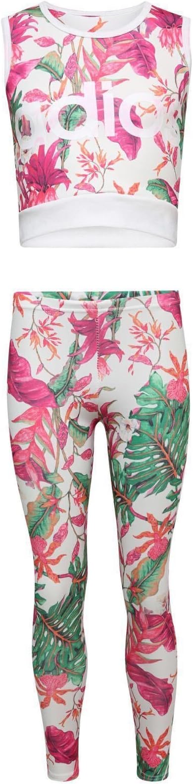 Gugu Fashion New Girl Kids Adios Floral Print Crop Top Leggings 2 Piece Set Outfit 7-13 Years