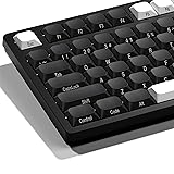 Low Profile Black Keycaps,Side Printed PBT