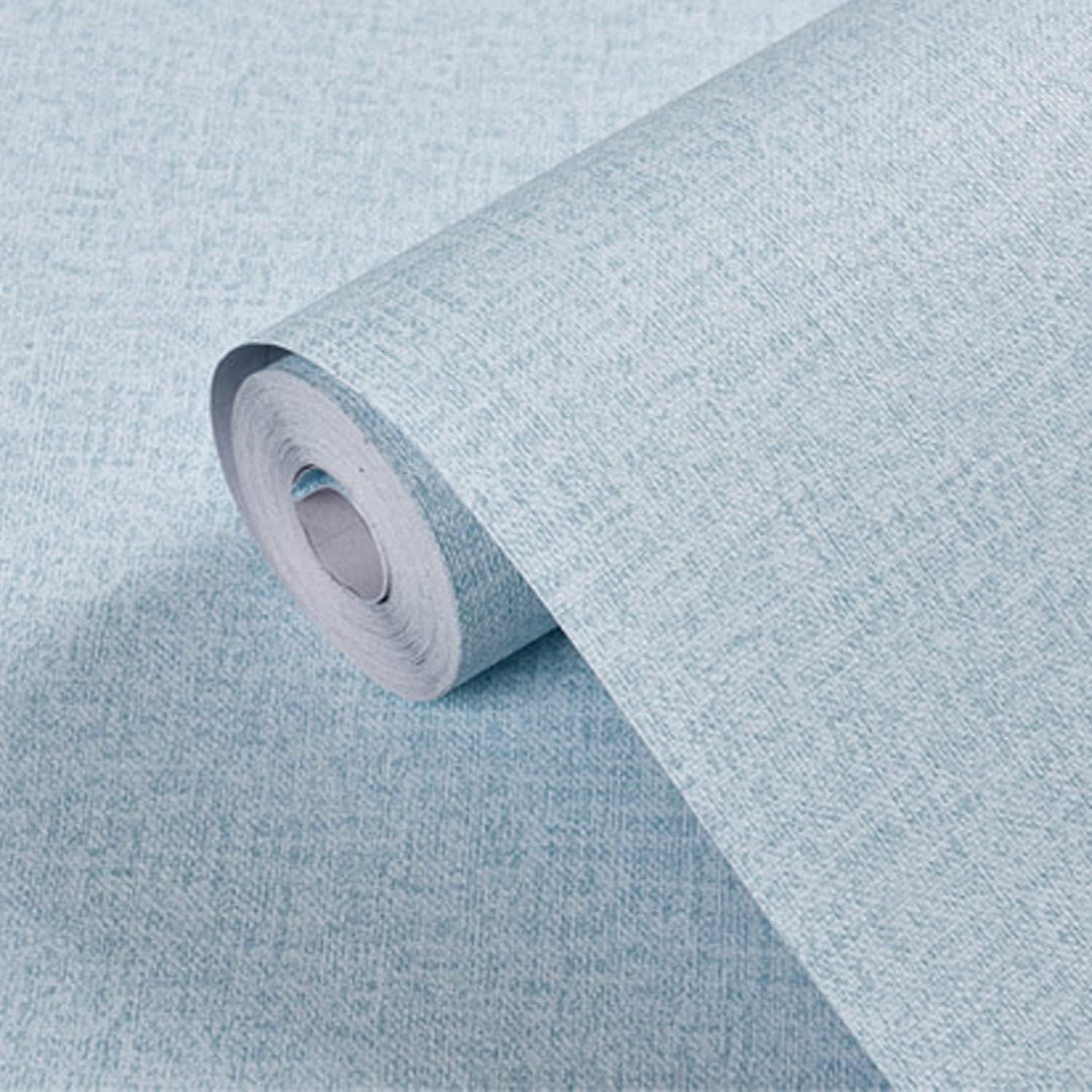 Photo 1 of Yancorp Textured Fabric Wallpaper - 15.7"x120" Faux Grasscloth Peel & Stick - Blue
