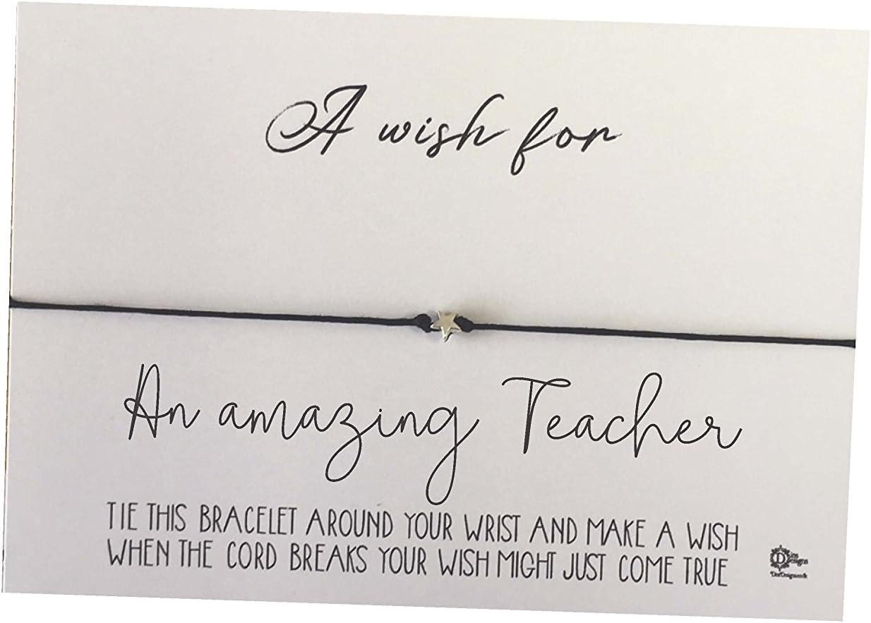 Dios DesignsWish Bracelet A Wish for an amazing Teacher DD772 (White Card)