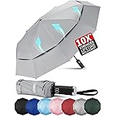 Seniny Windproof Travel Umbrella, Automatic Umbrellas for Rain, Portable & Compact Umbrellas for Backpack, Strong UV for Protection, Folding Small Sun Umbrella for Car, Walking