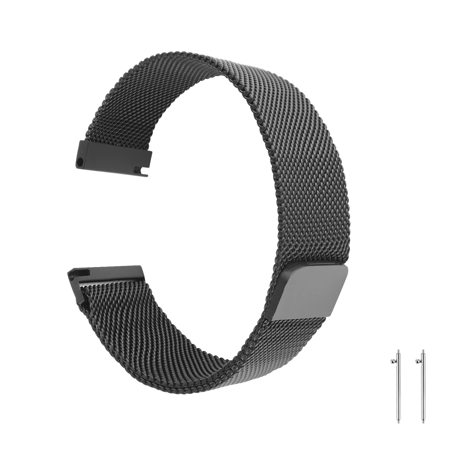 cobee Mesh Woven Watch Bands, Quick Release Watch Strap Magnetic Closure Clasp, Stainless Steel Replacement Watch Band, Band Width 18mm 20mm 22mm for Men and Women