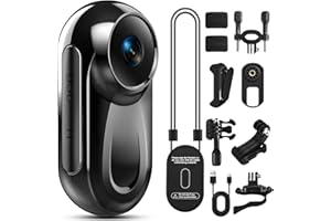 ZAKOTU Mini Body Camera 1080P, 512G Thumb Vlogging Cam Hands-Free Recording, Portable Action Camera with 360° Rotate Clip&Magnetic Clip, Wearable Video Recorder for Traveling/Motorcycle(SD Card Not Included)