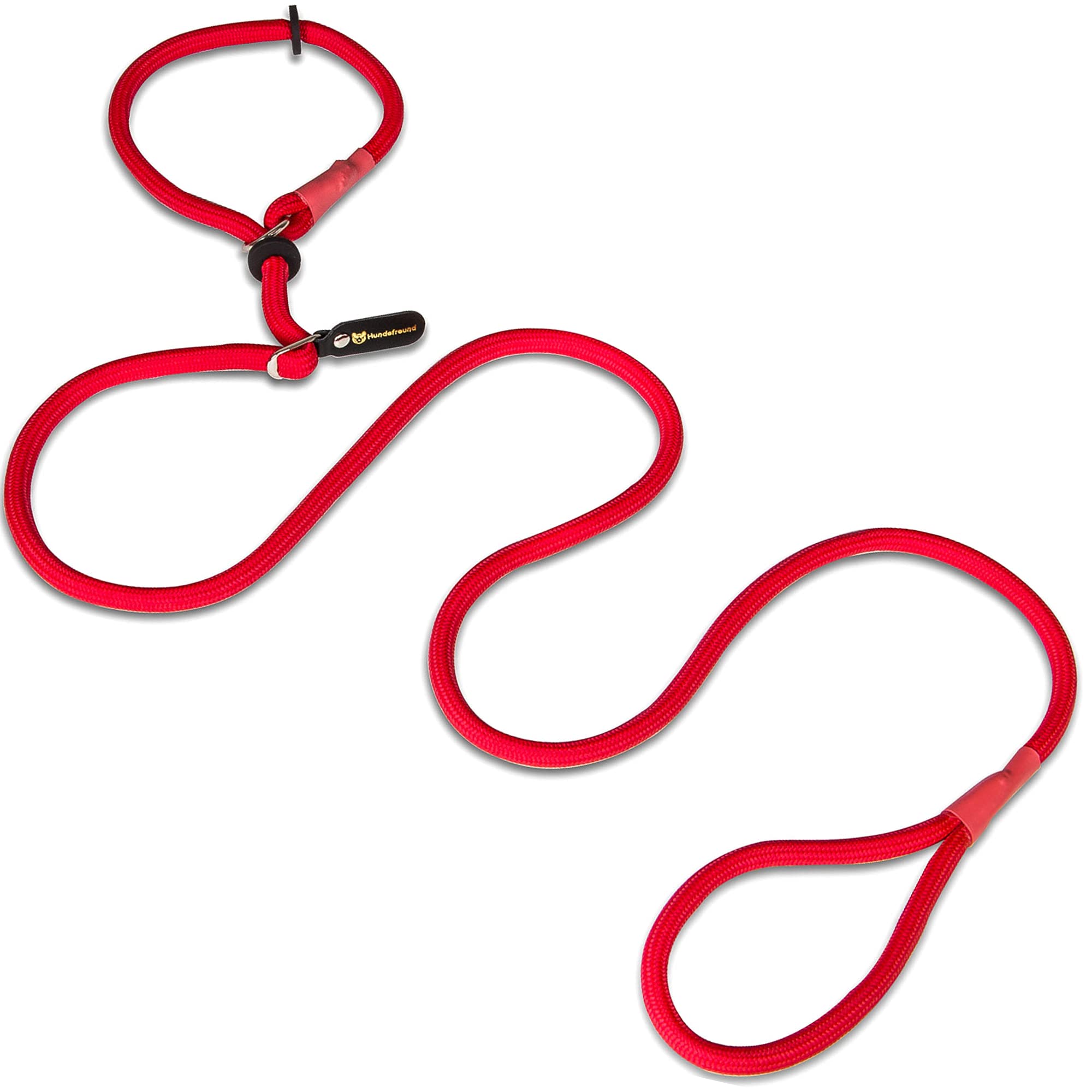 Slip Lead 200 cm (6.5 ft) | Red Moxon Retriever leash | Lightweight Lead and Collar in one | Ideal for Agility