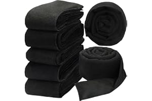 ENTALLOR 6 Pcs Water Activated Barrier for Flooding 5 Ft x 6.5 Inch Absorbent Flood Barriers for Home Sandless Sandbag Reusable Water Diverter for Door Garage Basement Prevention Rain Black