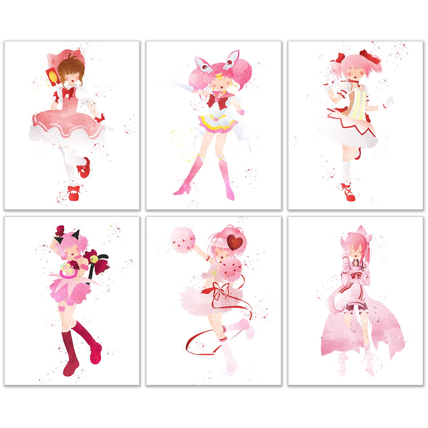 Mua Watercolor Magical Girls Poster Prints - Set of 6 (8x10) Glossy ...