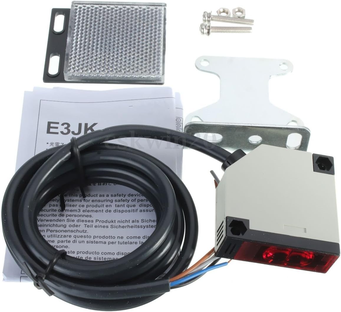 Specular Reflection Photoelectric DC 10-24V 3A E3JK-R4M1 Sensor Switch w/ Screws