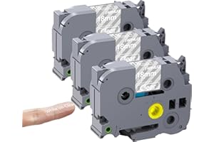 Hehua 18mm 0.7 Laminated Clear Tape Compatible for Brother P-Touch TZe-145 TZe145 TZ-145 TZ145 TZe TZ Label Tape for Ptouch P