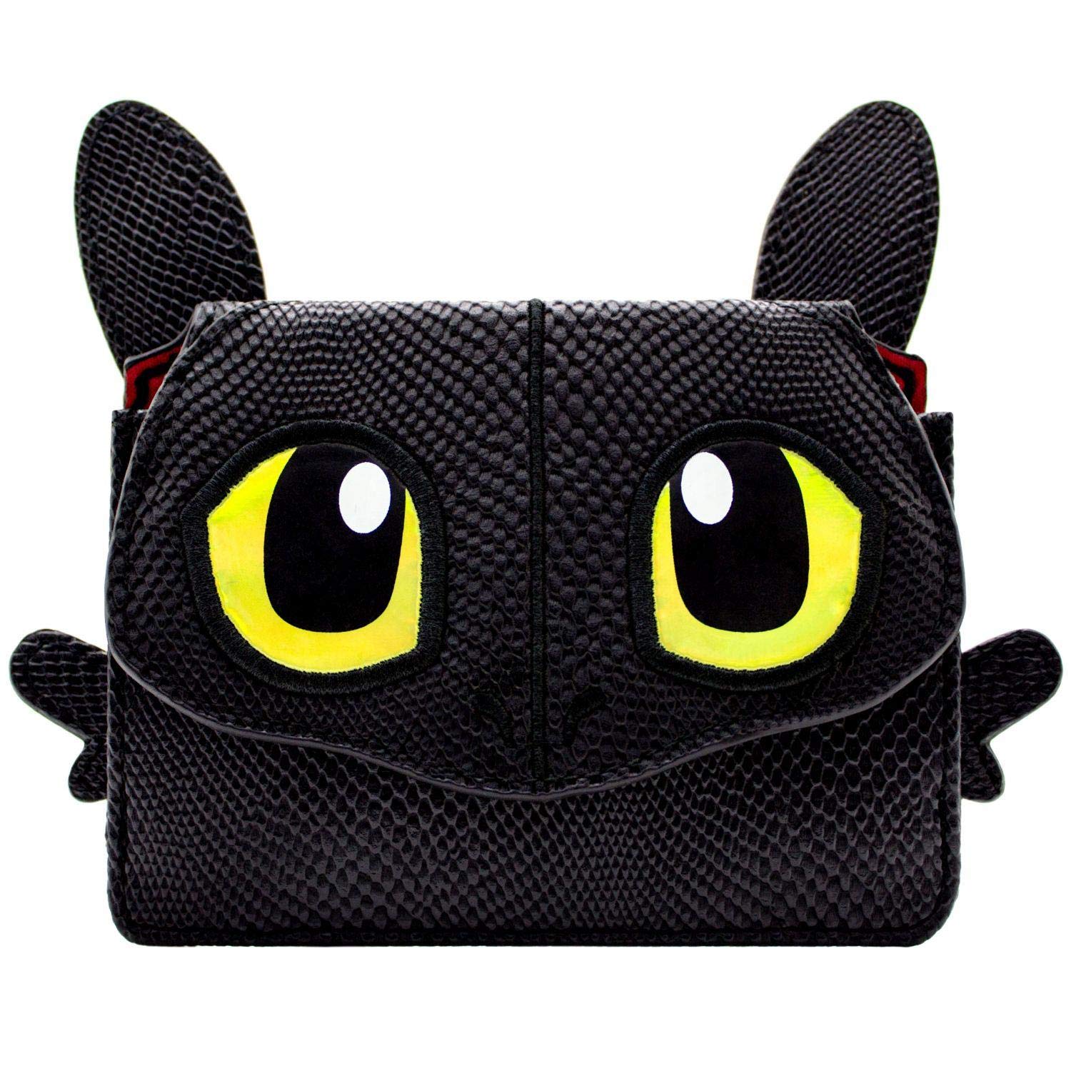 How to Train Your Dragon Toothless Purse Zipper Coin Pocket & Card Holder, Black