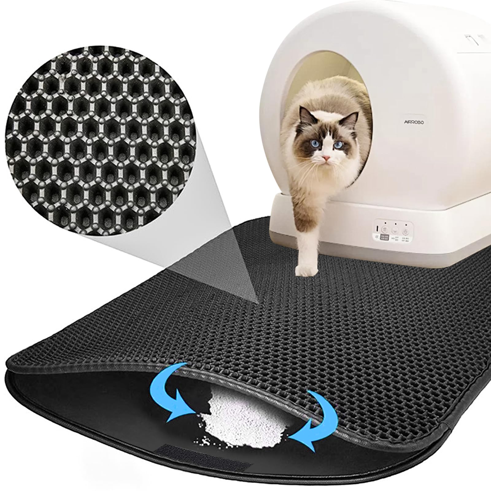 Cat Litter Tray Mat, Honeycomb Design Cat Litter Mat, Cat Litter Tray Mat