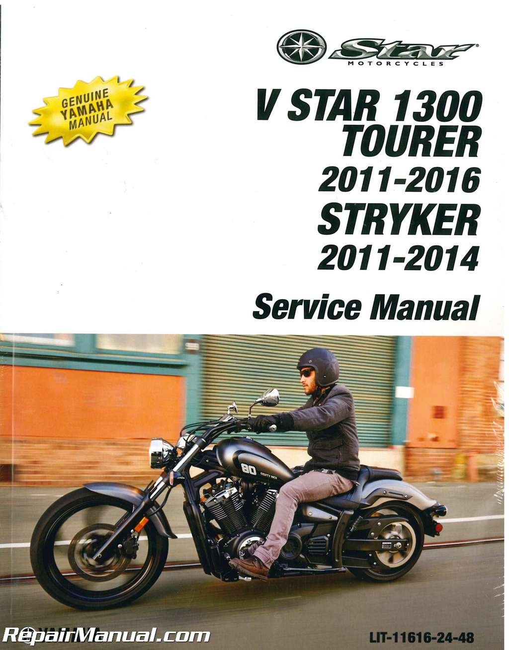 LIT-11616-24-48 2011-2014 Yamaha XVS13C V Star Stryker 2011-2017 Tourer  Motorcycle Service Manual Paperback – 2004