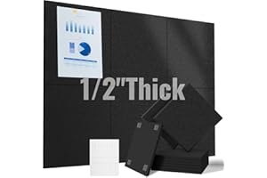 ARTOOWALL 6 Pack Large Cork Board for Wall 36" x 24",Bulletin Board with 30 Safe Removable Adhesive Tabs,36" x 24" DIY Office Supplies Cork Boards for Walls in Office, School & Home-Black