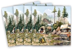 VETWO Camping Bachelorette Party Paper Napkins 60pcs Outdoor Adventure Disposable Napkins for Camping Girls Bridal Shower Wedding Engagement Birthday Party Decorations Supplies