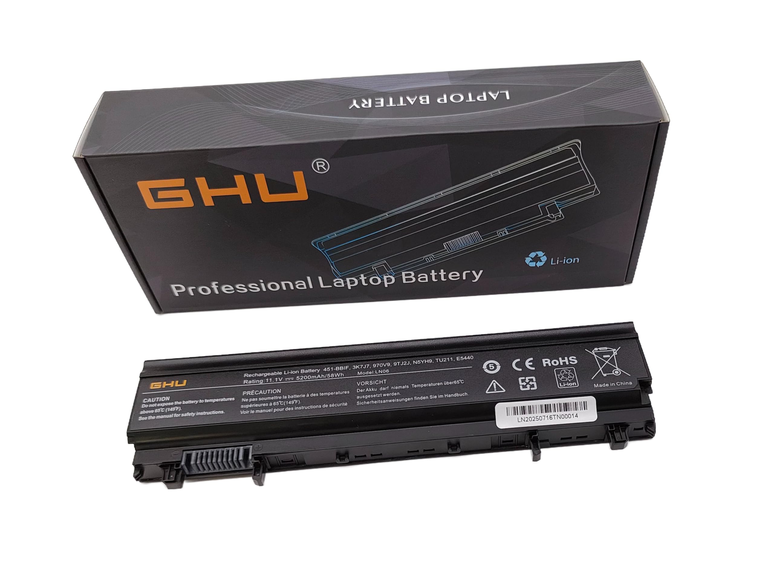GHU New E5540 Battery 11.1V 58WH Compatible with Dell Latitude E5540 E5440 VV0NF 0K8HC 1N9C0 CXF66 WGCW6 0M7T5F F49WX NVWGM N5YH9 VVONF VV0NF VJXMC 7W6K0