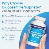 Simply Supplements Glucosamine Sulphate 2KCl 1000mg One a Day 360 Tablets UK GMP view 2
