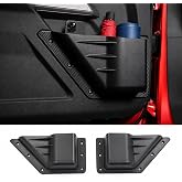 Mabett Front Door Pockets Storage Set for 2021-2026 Ford Bronco Accessories | Not for Bronco Sport, No-Drill Install, Door Storage and Cup Holder Set, TPE Inner Liners