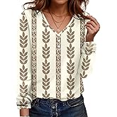 ETCYY NEW Long Sleeve Shirts for Women 2025 Casual Dressy Blouses Fashion Fall Tunic Tops