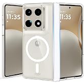 FNTCASE for Motorola Razr Fold Case with Hinge Protection Clear Magnetic | Compatible with Magsafe, Anti Yellowing, Shockproof Protective Bumper, Translucent Phonecase