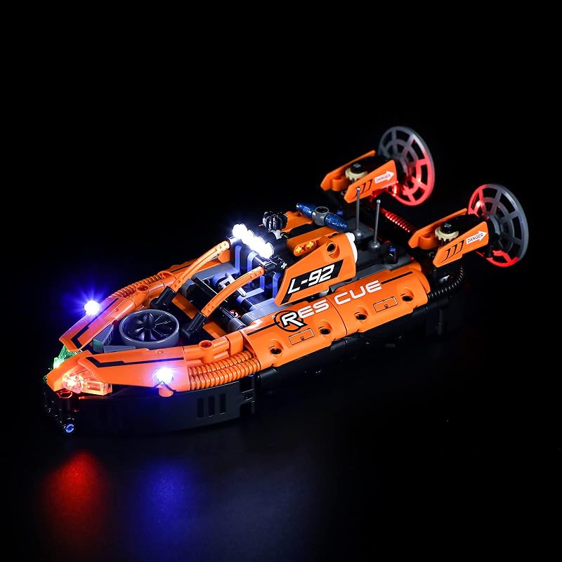 LIGHTAILING LED Light Kit for Lego 42120 Rescue Hovercraft Building Blocks Model