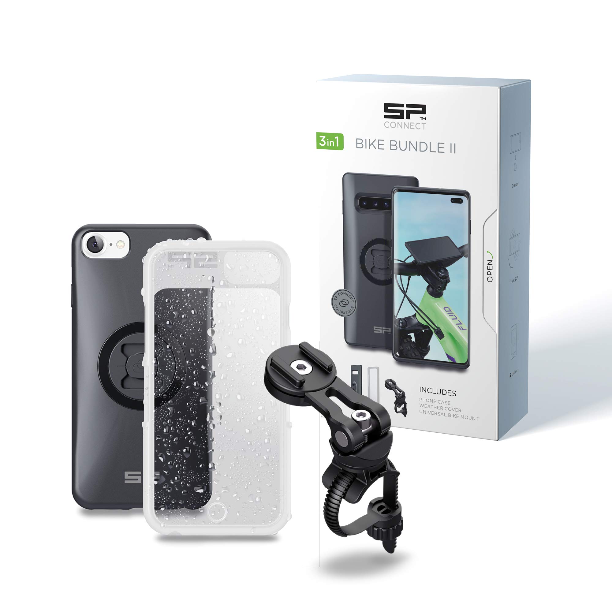 SP CONNECT Bike Phone Holder | Premium Mobile Phone Holder for MTB Cycling | Electric Bicycle Cell-Phone Holders Smartphone iPhone Samsung | Mountain Road Bike E-Bike Cell Phone Mounts Accessories