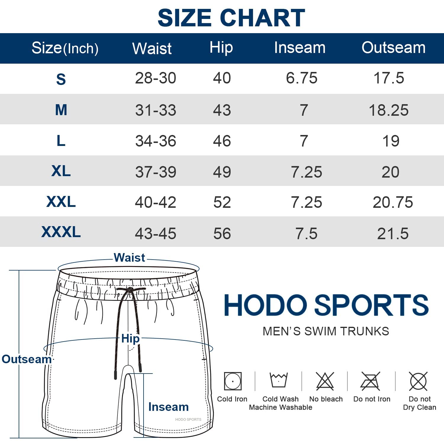 HODOSPORTS Mens Swimsuit Trunks 7