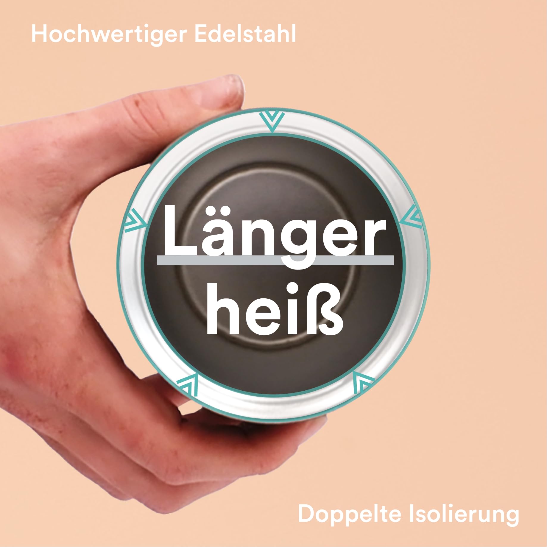 Moon 360° Thermobecher, Kaffeebecher to go thermo, Travel Mug 300ml, Coffee to go becher, Isolierbecher auslaufsicher - BPA-freie, Doppelwandiger Edelstahl, 100% dicht, 360°-Trinköffnung, Schwarz 6
