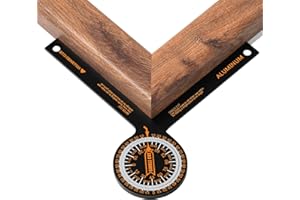 VOLCANOES CLUB Aluminum Miter Saw Protractor - 7” Miter Saw Protractor with Precision Laser Scales for Crown Molding - Rust Proof Woodworking Cutting Guide Tool - Carpenters, Plumbers, Building Trades