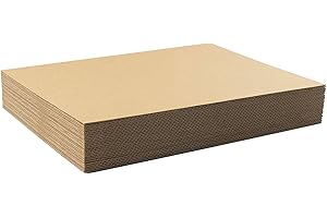 Golden State Art, 25 Pack 8x10 Corrugated Cardboard Sheets, Flat Cardboard Pads for Packing, Mailing, Moving, Shipping, Crafts (1/16" Thick)