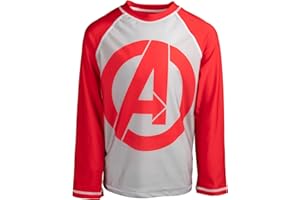 Marvel Avengers Spider-Man Captain America Hulk Thor Black Widow Black Panther Rash Guard Swim Shirt Toddler to Big Kid