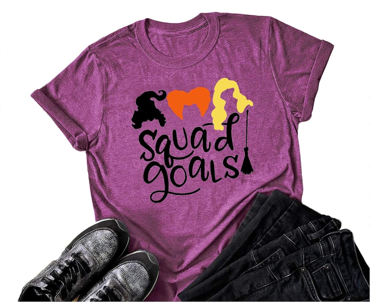 Hocus Pocus Shirt Womens Sanderson Sisters Shirts Halloween Costumes for Women