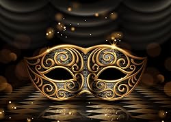 SJOLOON Mardi Gras Backdrop Carnival Masquerade