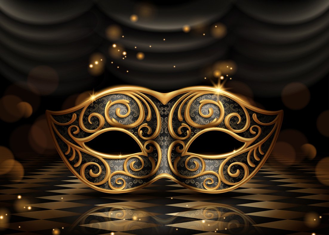 SJOLOON Mardi Gras Backdrop Carnival Masquerade