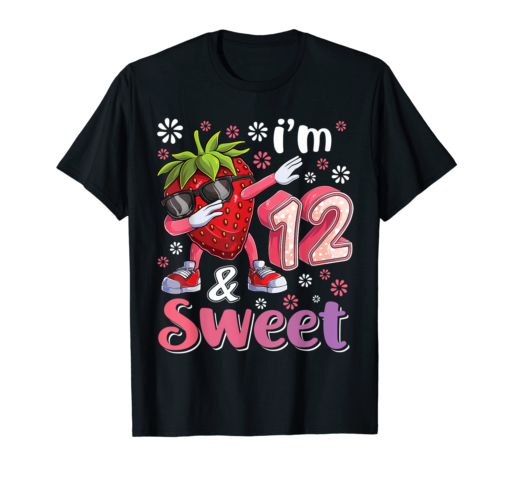 Photo 1 of 12 year old Strawberry Birthday Girl Sweet Fruit 12th B-day T-Shirt