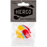 JIM DUNLOP HE113P Flat Thumbpicks, Heavy, 3/Player's Pack