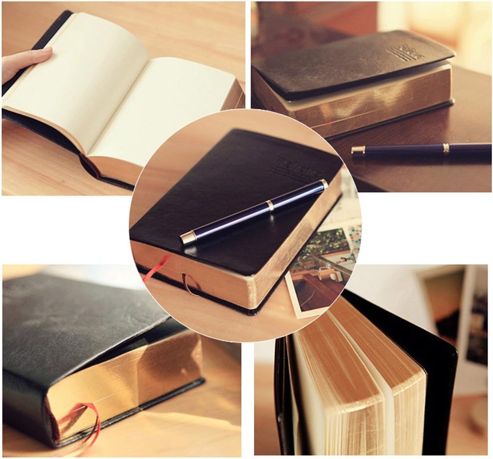 Soft Faux Leather Thick 640 Pages Blank Notebook A5 Daily Bible Study Notebook Diaries Drawing Sketchbook Scrapbook Life Records Best for Two Years Writing - Image 3