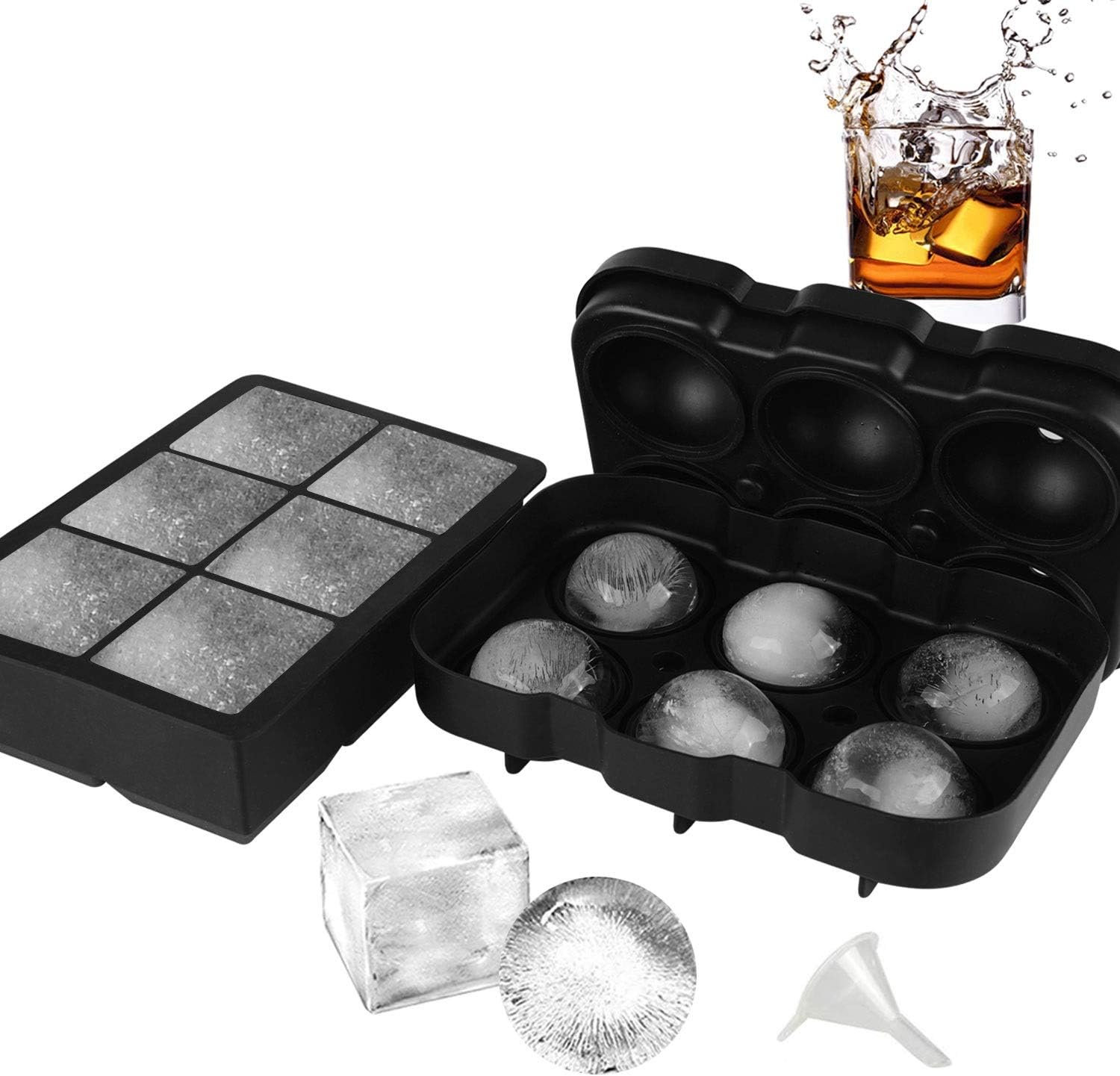 VOLOOP Ice Cube Trays Silicone 2 Inch Large Cocktail