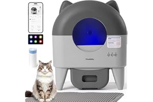 Duabes Self Cleaning Litter Box: Extra Large Automatic Cat Litter Box Self Cleaning for Multiple Cats - APP Control with Smart Sensors - Safety Protection - Low Noise Design