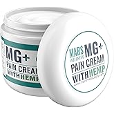 MARS WELLNESS MG+ Hemp Pain Cream (4 oz) - Maximum Strength Arnica & Magnesium Cream for Sore Legs, Joints & Muscle Cramps - Unisex Adults
