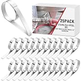 Duraaamo 25 Pack 5/8" W x 2-1/2" Dia x 0.025" Th Center Punch Clamps | Band Hose Clamps, 201 Stainless Steel Pre-formed, Center Punch Hose Clamp for Hose Ducting Pipe Cable Management &amp; More