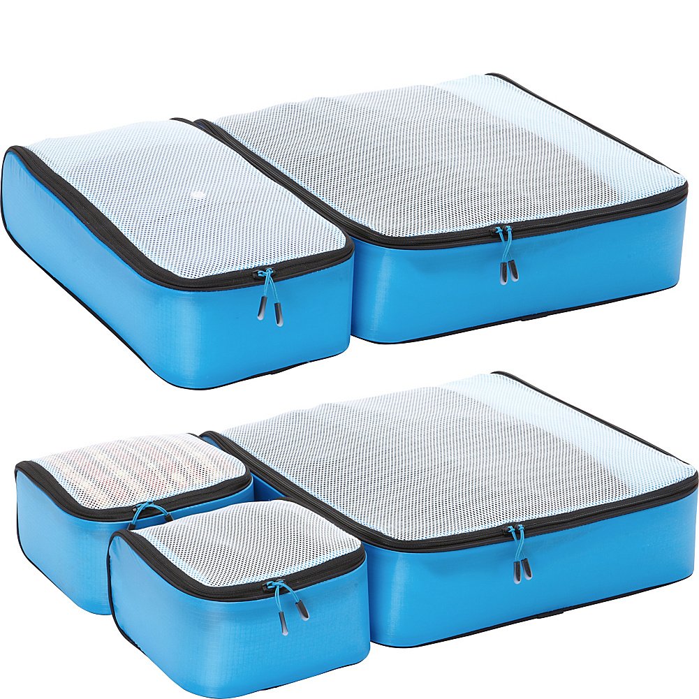 eBags Ultralight Packing Cubes Super Packer 5pc Set Blue Free