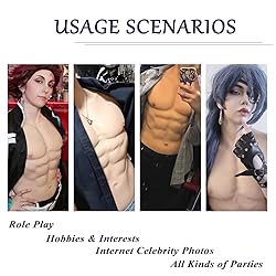 CUAIBB Realistic Silicone Muscle Suit Fake Abs